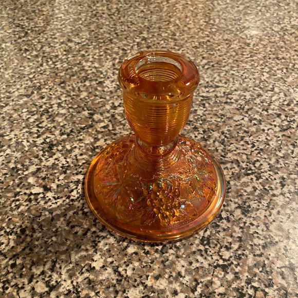 Carnival Glass Candle Holder - Picture 3 of 4